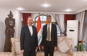 On Wednesday 15 Feb 2023, Ambassador Prashant Pise received in his office H.E. Mr. Mohammad Sadeq Ale-Kazem, Ambassador to Islamic Republic of Iran in Iraq.